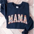 thumbnail image 1 of Tee Clo Floral Mama Sweatshirt Strong Woman Retro Graphic Cozy Mother’s Day Outfit, Full size S-5XL, 1 of 5