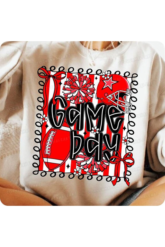 Football Game Day Bundle: Coquette Bows, Preppy Mama Clipart All Size S-5XL, Full size S-5XL