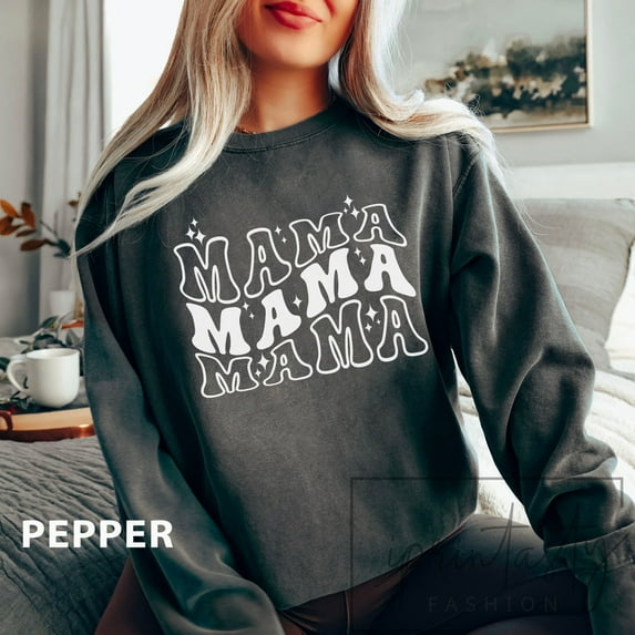 Tee Clo Groovy Mama Sweatshirt Retro Mother’s Day Vintage Cozy Outfit, Full size S-5XL