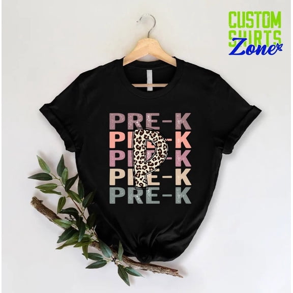Tee Clo Pre-K Teacher T-Shirt Retro School Back To Class Graphic Tee, Full Size S-5XL