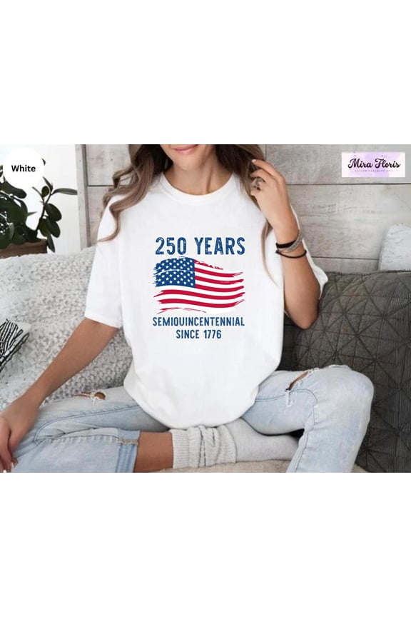 Retro Usa 250 Years Shirt, Independence Day Gift, Semiquincentennial Since 1776 Tee All Size S-5XL, Full Size S-5XL