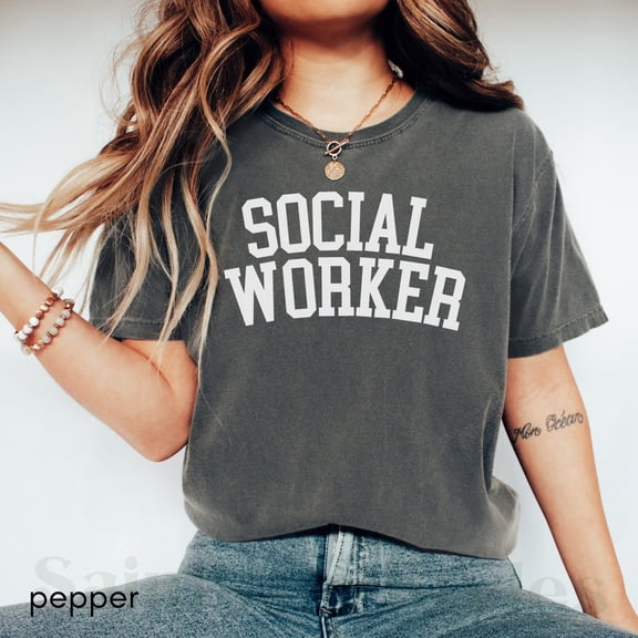 Tee Clo Social Worker T-Shirt School Support Graphic for Psychologist and Emotional Care Team, Full Size S-5XL
