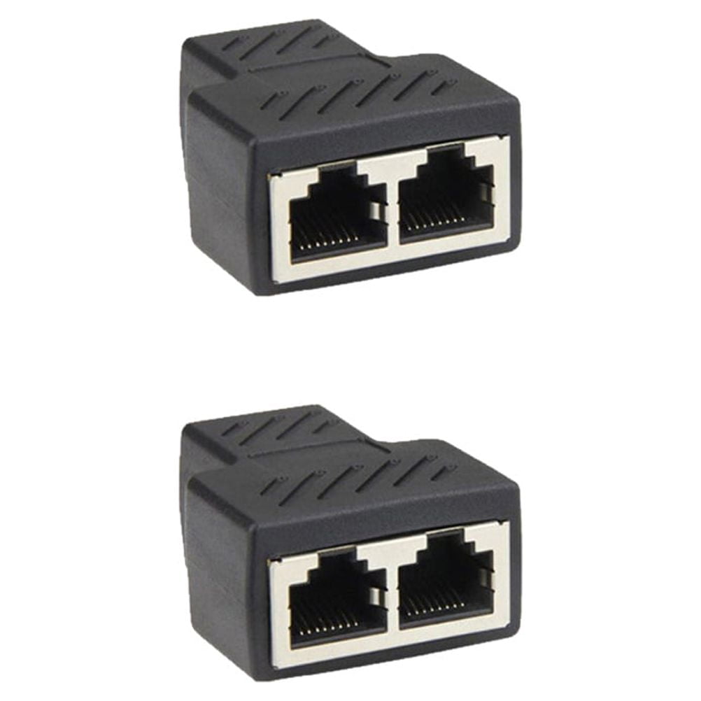 Tee Connector Network Splitter Adapter Through Connector Cable Black 4 tee-connector-network-splitter-adapter-through-connector-cable-black-4
