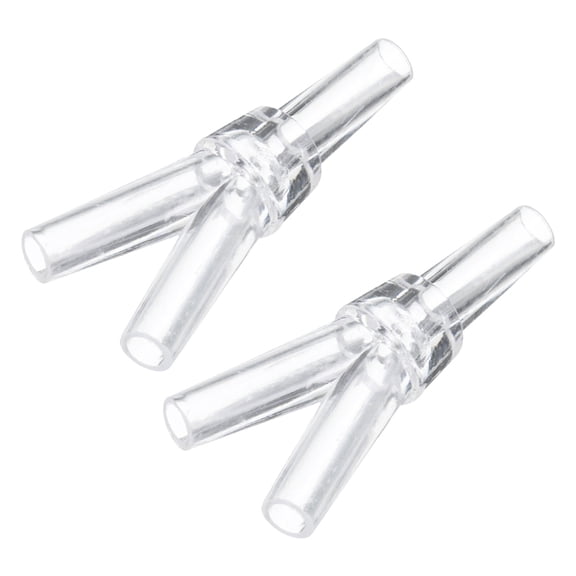 Tee Fitting Plastic Barb 3 Way Equal Y Shaped Fitting Hose OD 3/16" for ID 4mm Water Cooling Hose White 2Pcs
