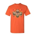 thumbnail image 1 of Tee Hunt 4 Cute Sugar Skulls T-Shirt Calaveras Dia de Los Muertos Mexico Mens Shirt, Orange, XX-Large, 1 of 5