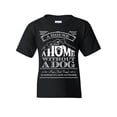 thumbnail image 1 of Tee Hunt A House is Not a Home Without a Dog Youth T-Shirt Pet Paw Labrador Kids Tee, Black, Medium, 1 of 5
