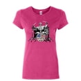 thumbnail image 1 of Tee Hunt Abraham Lincoln Rock & Roll Star Women's T-Shirt Lincoln Memorial Peace Shirt, Pink, Medium, 1 of 5