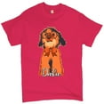 thumbnail image 1 of Tee Hunt Adorable Dorkie in Glasses T-shirt I Love My Pet Toy Dog Owner Men's Tee, Hot Pink, 5X-Large, 1 of 5