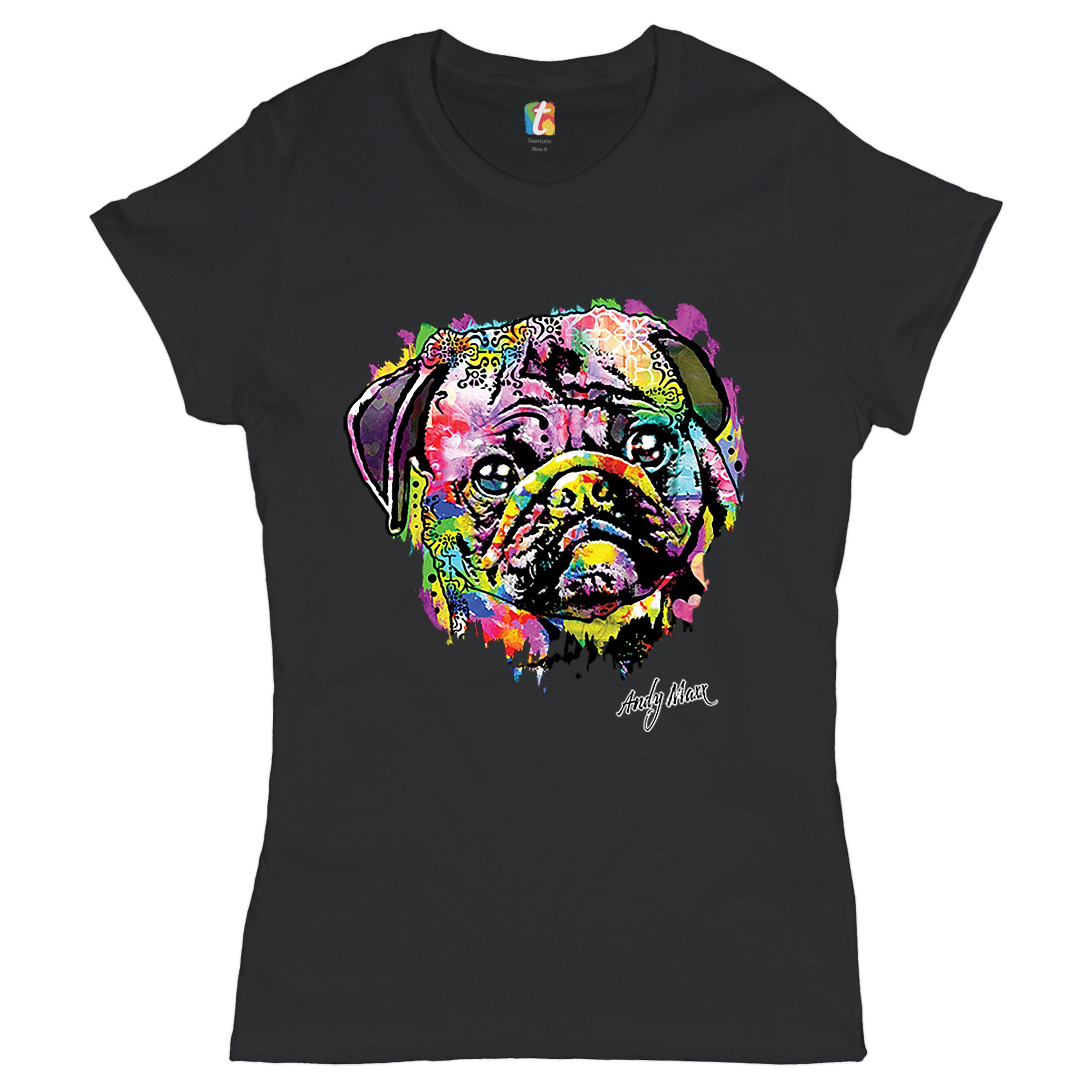 90'S TULTEX Dog Print PUG Animal T-Shirt Men's XL Vintage cotton white type Vintage Second Hand