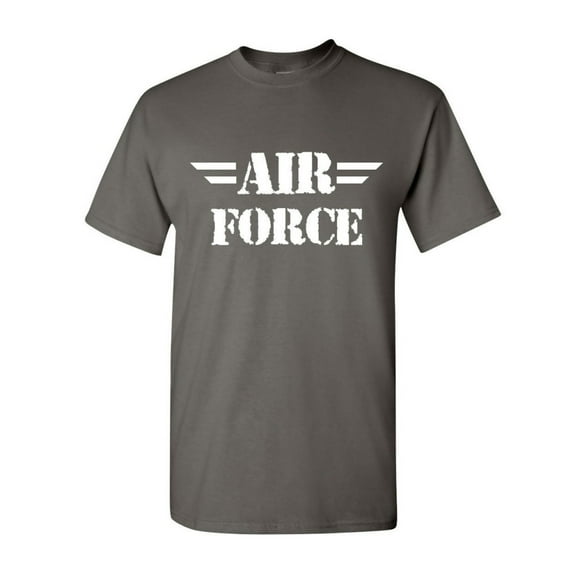 Tee Hunt Air Force T-Shirt Military Veteran POW MIA Air Force Mom Mens Shirt, Charcoal, Medium