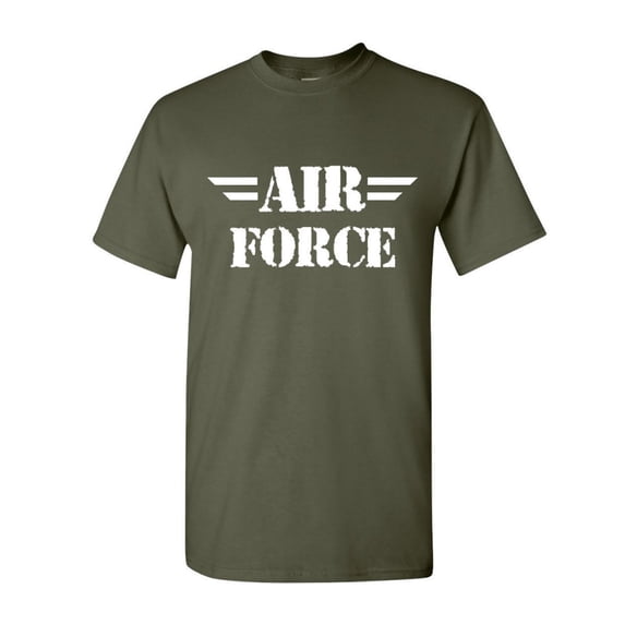 Tee Hunt Air Force T-Shirt Military Veteran POW MIA Air Force Mom Mens Shirt, Military Green, Small