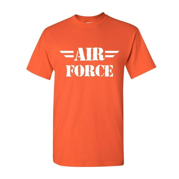 Tee Hunt Air Force T-Shirt Military Veteran POW MIA Air Force Mom Mens Shirt, Orange, X-Large