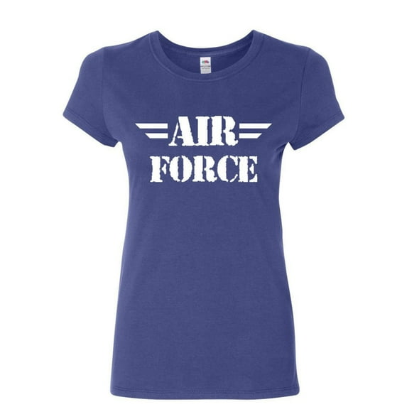 Tee Hunt Air Force Women's T-Shirt Military Veteran POW MIA Air Force Mom Shirt