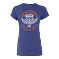 thumbnail image 1 of Tee Hunt America's Highway Women's T-Shirt Born to Ride Route 66 Biker MC Chopper Shirt, Blue, Large, 1 of 5
