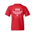 thumbnail image 1 of Tee Hunt America's Highway Youth T-Shirt Born to Ride Route 66 Biker MC Chopper, Red, X-Large, 1 of 5