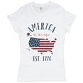 thumbnail image 1 of Tee Hunt America the Beautiful Est. 1776 T-Shirt Patriotic 4th of July USA Women's T-Shirt Tee, 1 of 5