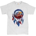 thumbnail image 1 of Tee Hunt American Bald Eagle Dreamcatcher T-shirt Native American Patriotic Men's Tee, Ash Gray, Medium, 1 of 5