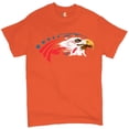 thumbnail image 1 of Tee Hunt American Bald Eagle T-Shirt 4th of July Stars and Stripes Men's Novelty Shirt, Orange, X-Large, 1 of 4
