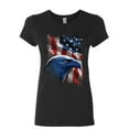 thumbnail image 1 of Tee Hunt American Bald Eagle Women's T-Shirt American Flag 4th of July Patriotic Shirt, 1 of 5