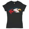 thumbnail image 1 of Tee Hunt American Bald Eagle Women's T-Shirt Novelty T-Shirt 4th of July Stars and Stripes Tee, Black, 3X-Large, 1 of 4