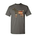 thumbnail image 1 of Tee Hunt American Dog T-Shirt Stars and Stripes Retriever Bulldog Pitbull Mens Shirt, Charcoal, 3X-Large, 1 of 5