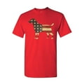 thumbnail image 1 of Tee Hunt American Dog T-Shirt Stars and Stripes Retriever Bulldog Pitbull Mens Shirt, Red, Small, 1 of 5