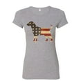 thumbnail image 1 of Tee Hunt American Dog Women's T-Shirt Stars and Stripes Retriever Bulldog Pitbull Shirt, Gray, 3X-Large, 1 of 5