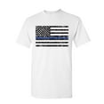 thumbnail image 1 of Tee Hunt American Flag Thin Line T-Shirt Police USA Law Enforcement Mens Shirt, White, Large, 1 of 4