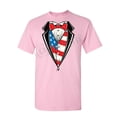 thumbnail image 1 of Tee Hunt American Flag Tuxedo T-Shirt Funny 4th of July Stars and Stripes Mens Shirt, Light Pink, XX-Large, 1 of 5