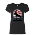 thumbnail image 1 of Tee Hunt American Howling Wolf Women's T-Shirt Wildlife Animal Wolves Wilderness Shirt, Black, Large, 1 of 5