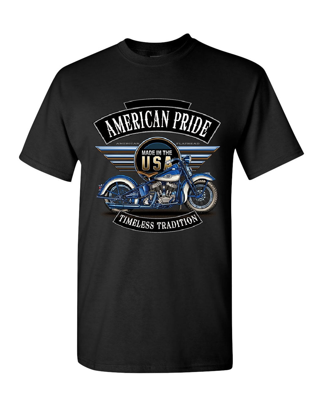 T-shirt Custom Motorcycles – Style Biker Américain – Taille S à 5XL – Neuf Avec étiquettes