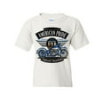 thumbnail image 1 of Tee Hunt American Pride Motorcycle Youth T-Shirt MC Biker Timeless Tradition Kids Tee, White, X-Large, 1 of 4