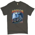 thumbnail image 1 of Tee Hunt American by Birth Biker by Choice T-Shirt Chopper MC Bald Eagle Men's Tee, Charcoal, 4X-Large, 1 of 5