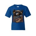 thumbnail image 1 of Tee Hunt Armed Forces Bald Eagle Youth T-Shirt Army This We'll Defend US Flag Kids Tee, Blue, Small, 1 of 5