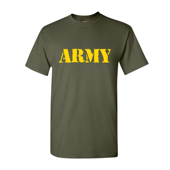 Tee Hunt Army T-Shirt Military Soldier POW MIA Patriotic Veteran's Day Mens Shirt, Military Green, XX-Large