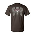 thumbnail image 1 of Tee Hunt Asphalt Angel T-Shirt Biker Angel Wings and Halo Motorcycle Club Mens Shirt, Brown, 5X-Large, 1 of 4