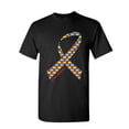 thumbnail image 1 of Tee Hunt Autism Awareness Ribbon T-Shirt Support Care Love ASD Asperger Mens Shirt, Black, 5X-Large, 1 of 5