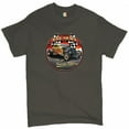 thumbnail image 1 of Tee Hunt Bad News Travels Fast T-Shirt Hot Rod Route 66 Drag Racing Men's Novelty Shirt, Charcoal, XX-Large, 1 of 5