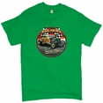 thumbnail image 1 of Tee Hunt Bad News Travels Fast T-Shirt Hot Rod Route 66 Drag Racing Men's Novelty Shirt, Green, X-Large, 1 of 5