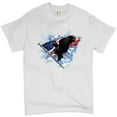 thumbnail image 1 of Tee Hunt Bald Eagle Carrying The American Flag T-Shirt 4th of July Patriotic Men's Tee, White, Medium, 1 of 5