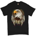 thumbnail image 1 of Tee Hunt Bald Eagle Dreamcatcher T-shirt Indigenous Native American Heritage Men's Tee, 1 of 5