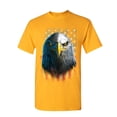 thumbnail image 1 of Tee Hunt Bald Eagle Stare T-Shirt 4th of July USA Stars and Stripes Flag Mens Shirt, Yellow, 4X-Large, 1 of 5