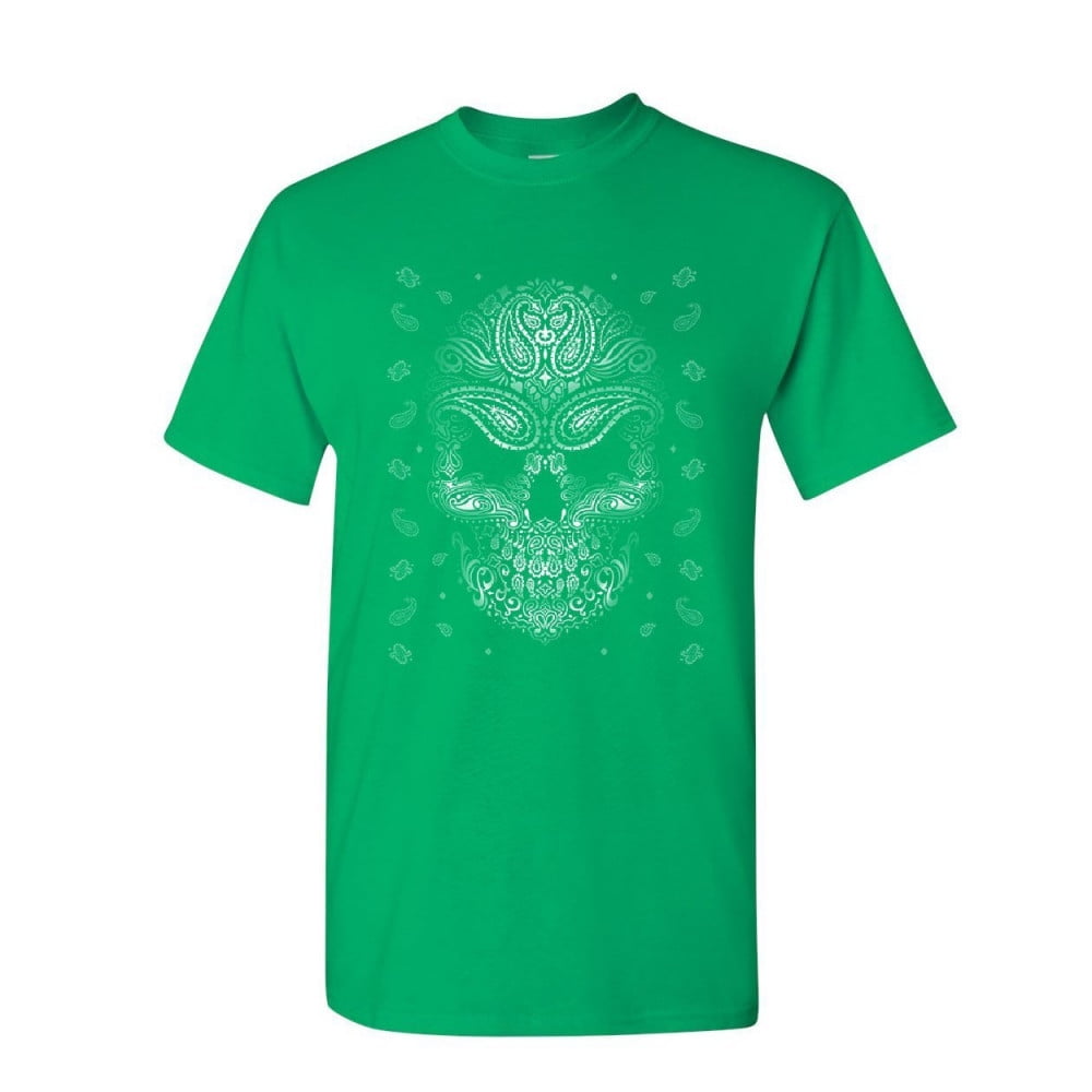 Tee Hunt Bandana Skull Face T-Shirt Gangsta Badass Swag Urban