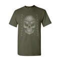 thumbnail image 1 of Tee Hunt Bandana Skull Face T-Shirt Gangsta Badass Swag Urban Skeleton Mens Shirt, Military Green, Large, 1 of 5