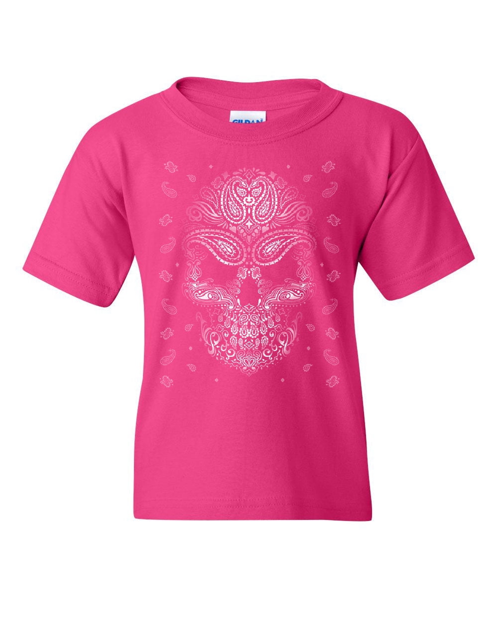 Tee Hunt Bandana Skull Face T-Shirt Gangsta Badass Swag Urban