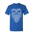 thumbnail image 1 of Tee Hunt Bandana Skull T-Shirt Biker Outlaw MC Motorcycle Club Shady Character, Blue, Small, 1 of 5