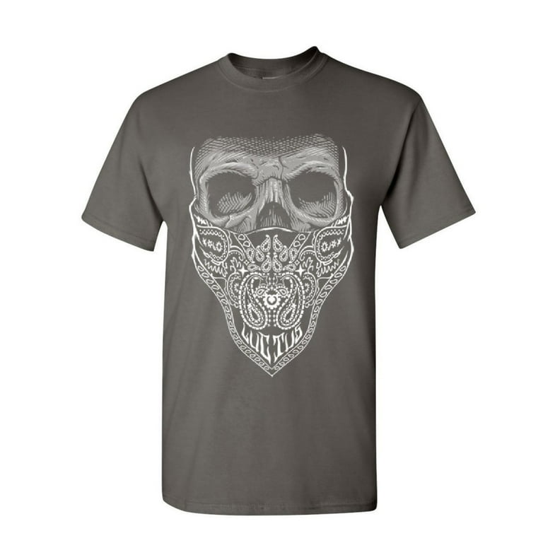 Tee Hunt Bandana Skull T-Shirt Biker Outlaw MC Motorcycle Club