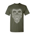 thumbnail image 1 of Tee Hunt Bandana Skull T-Shirt Biker Outlaw MC Motorcycle Club Shady Character, Military Green, Small, 1 of 5