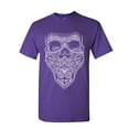 thumbnail image 1 of Tee Hunt Bandana Skull T-Shirt Biker Outlaw MC Motorcycle Club Shady Character, Purple, Large, 1 of 5