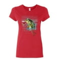 thumbnail image 1 of Tee Hunt Bass Fishing Women's T-Shirt Fisherman Camping Hobby Angler Lake River Shirt, Red, X-Large, 1 of 5